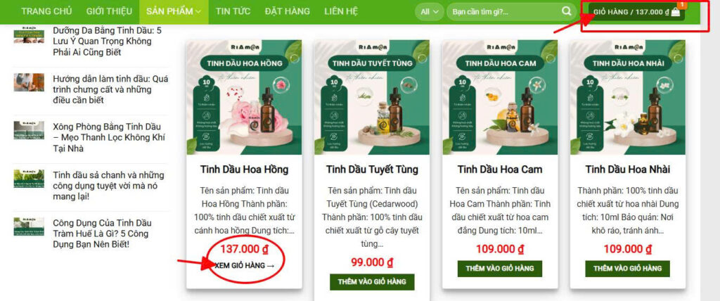 Hướng dẫn mua hàng tại RiAmon