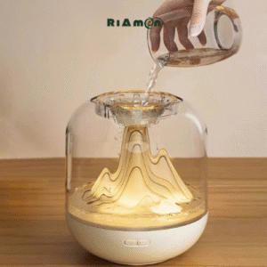 Máy phun sương tạo độ ẩm Mountain Glow là sự hòa quyện hoàn hảo giữa máy tạo độ ẩm, đèn ngủ và khuếch tán tinh dầu, mang đến không gian sống thanh bình và độc đáo.
