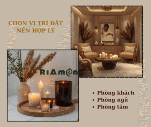 Chọn vị trí đặt nến thơm hợp lí