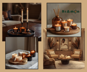 Ý tưởng trang trí với nến thơm hương gỗ
